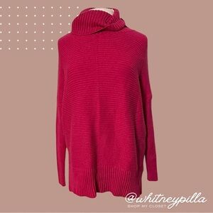 3/$20 EFAN Pink Textured Turtleneck Oversized Cozy Sweater Size Medium